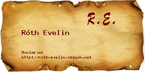 Róth Evelin névjegykártya